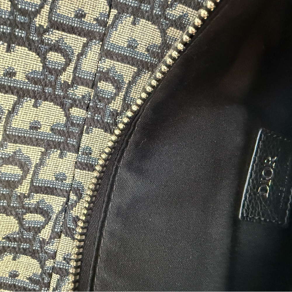 Dior Blue and Black Monogram Canvas Bag - Picture 4 of 7